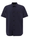 Sacai Taffeta Bowling Shirt In Blue