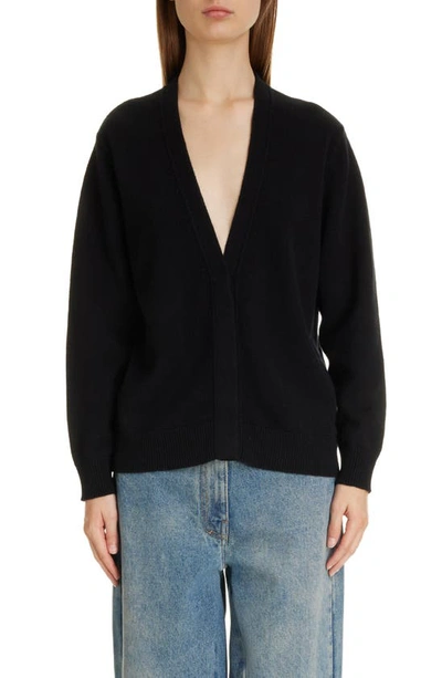 Givenchy 4g Intarsia Cashmere V-neck Cardigan In Black