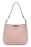 Valentino Garavani Rockstud Leather Hobo Bag In 16q Rose Quartz