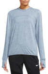 Nike Dri-fit Swift Element Uv Crew Neck Top In Blue