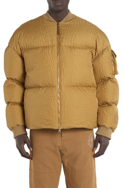 Moncler Genius Moncler X Roc Nation By Jay-z Centaurus Croco-embossed Puffer Jacket In Green