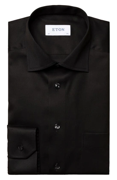 Eton Classic Black Twill Dress Shirt