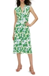 Diane Von Furstenberg Livia Pleated Floral-print Midi Dress In Multi