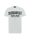 Dsquared2 White T-shirt With Black Print Dsquared Kids In 100