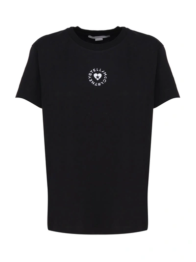 Stella Mccartney Lovestruck Logo T-shirt In Black