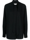 Golden Goose Journey Ws Tie-detailed Blouse Viscose Fabric In Black