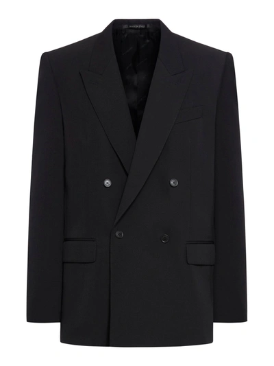 Balenciaga Db Regular Jacket Barathea In Black