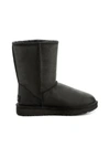 Ugg W Classic Short Leather Shoes In Blk Black