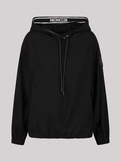 Moncler Logo Patch Drawstring Hoodie In Default Title