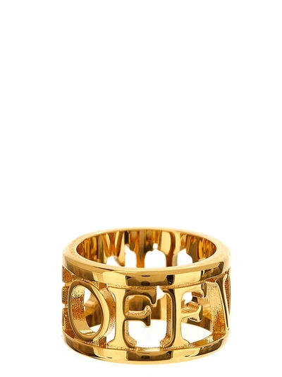 Off-white Logo Ring Jewelry Gold In Default Title