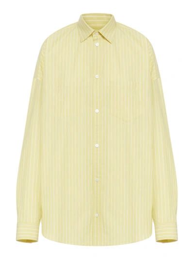 Balenciaga Striped Long In Light Yellow White