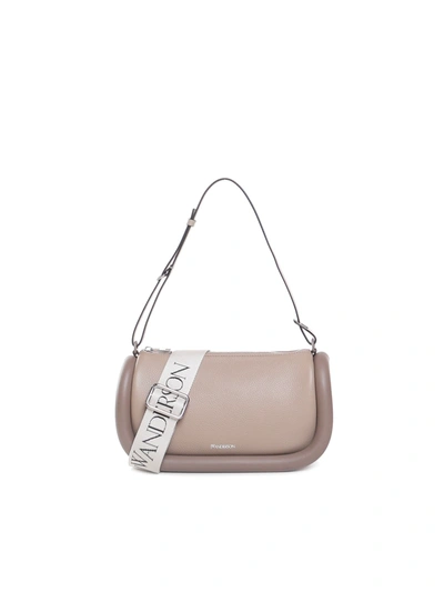 Jw Anderson Leather Bumper-15 Shoulder Bag In Taupe