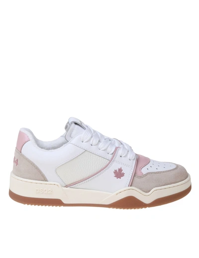 Dsquared2 Sneaker With Logo In White/pink