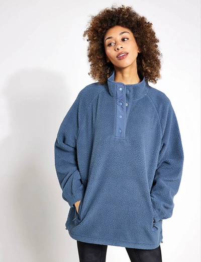 Goodmove Borg Funnel Neck Fleece In Blue