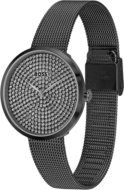 Hugo Boss Women's Praise 36mm Quartz Watch In Black