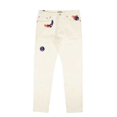 Dior X Kenny Scharf White Slim-fit Jeans