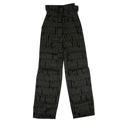 Ben Taverniti Unravel Project Women's Black Striped Wide Leg Pants