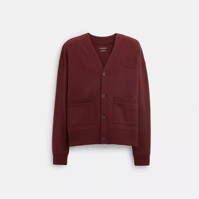 Coach Outlet Relaxed Cardigan In Red