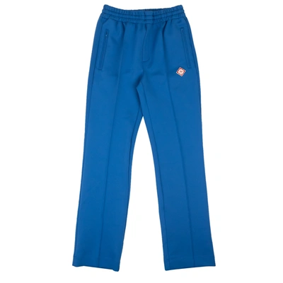 Casablanca Blue Cotton Pintuck Relax Fit Track Pants