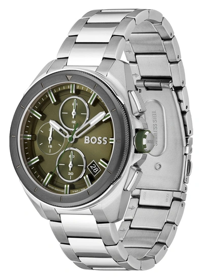 Hugo Boss Men's Volane 44mm Quartz Watch In Silver