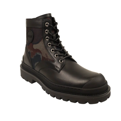 Dior X Peter Doig Black Leather Explorer Boots