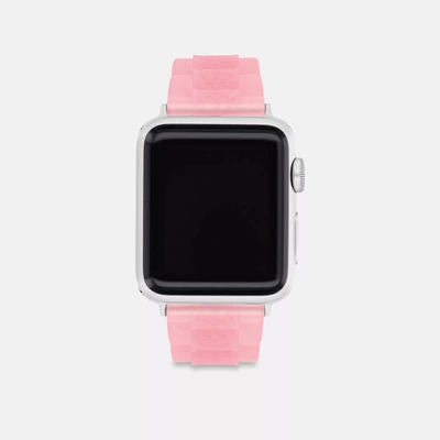 Coach Outlet Jelly Apple Watch® Strap, 38 Mm, 40 Mm And 41 Mm In Pink