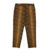 DRIES VAN NOTEN GOLD SNAKE PRINT HIGH RISE WOOL PANTS