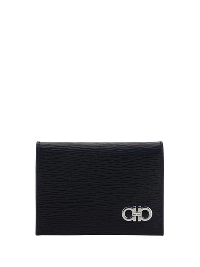 Ferragamo Reviv Ganc Wallet In Nero/red