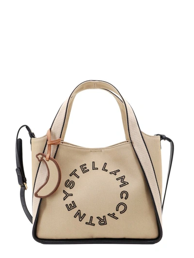 Stella Mccartney Logo Shoulder Bag In Beige