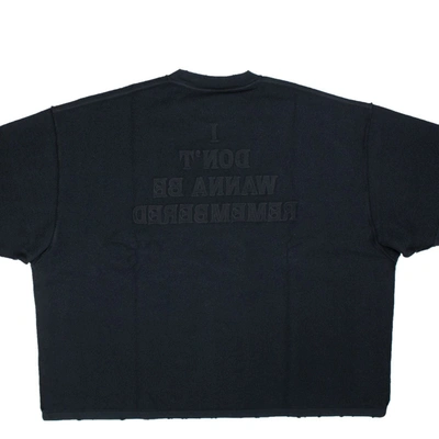 Vetements Dirty Black Unknown Embroidered Oversized T-shirt