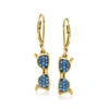 Ross-simons Sapphire Sunglasses Drop Earrings In 18kt Gold Over Sterling In Blue