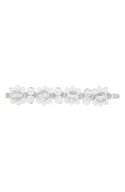 Simone Rocha Little Flower Beaded Hair Clip In White