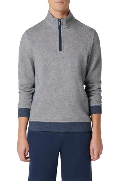 Bugatchi Quarter Zip Pullover In Navy