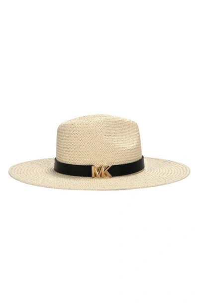 Michael Kors Karlie Straw Fedora In 005 Black Black G