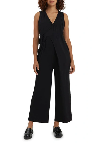 Nom Maternity Ines Jersey Maternity Jumpsuit In Black