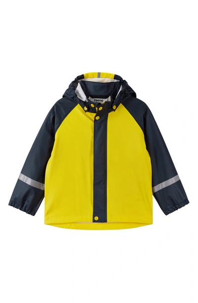 Reima Kids' Vesi Waterproof Hooded Raincoat In Yellow