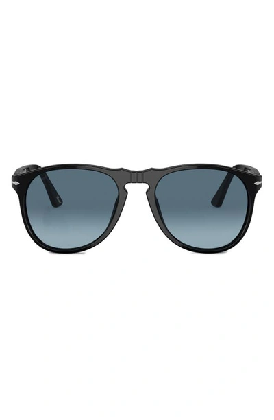 Persol 55mm Gradient Polarized Pilot Sunglasses In Black