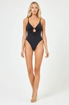 L*space Piper Keyhole One-piece Swimsuit In Black