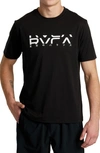 Rvca Big  Section Performance Graphic T-shirt In Black