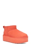 Ugg Classic Ultra Mini Platform Boot In Vibrant Coral