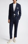 ELEVENTY CHECK PATTERN KNIT TWO-PIECE SUIT