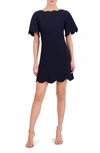 Eliza J Scallop Minidress In Navy