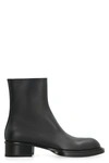 ALEXANDER MCQUEEN ALEXANDER MCQUEEN STACK LEATHER ANKLE BOOTS