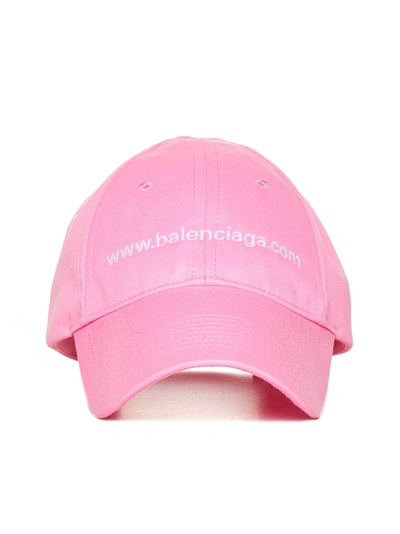 Balenciaga Hats And Headbands In Fluo Pink White