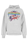 Balenciaga Grey Cotton Oversize Sweatshirt In Multi