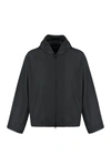 Balenciaga Men's Technical Fabric Hooded Full-zip Jacket In Black