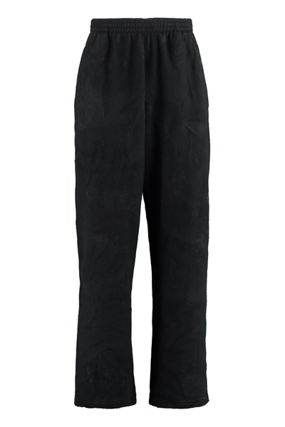 Balenciaga Techno Nylon Track Pants In Black