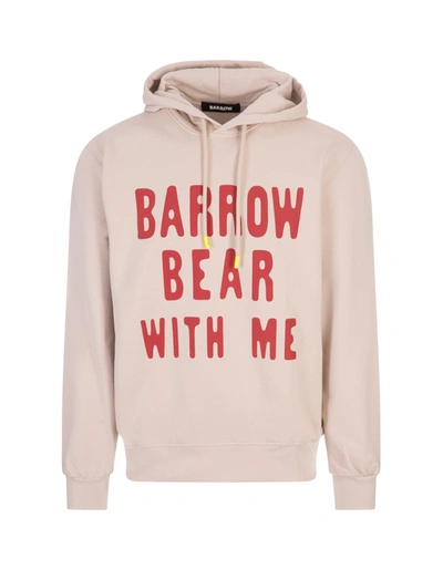 Barrow Dove  Bear With Me Hoodie In Grey