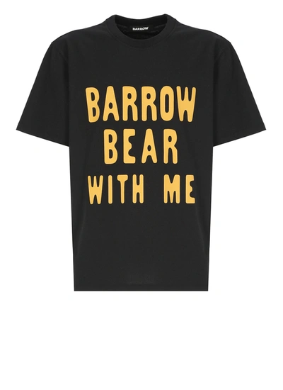 Barrow Cotton Crew-neck T-shirt In Nero