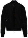 Dsquared2 Icon Nylon Down Jacket With Embossed Monogram In Black